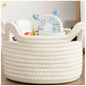 Generic Cotton Cat Basket Inch Pack of 1 Storage Basket For Clothes (White)