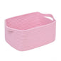 Generic Cotton Basket Pack of 1 Storage Basket For Clothes (Pink)
