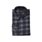 Generic Men's Cotton Lycra Full Sleeve Checked Casual Shirt (Black)