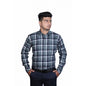 Generic Men's Cotton Lycra Full Sleeve Checked Casual Shirt (Dark Green)