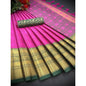 Generic Women's Cotton Silk Printed Saree With Unstitched Blouse 5.5Mtr (Pink)