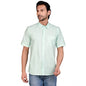 Generic Men's Casual Cotton Half Sleeve Solid Shirt (Sea Green)