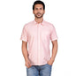 Generic Men's Casual Cotton Half Sleeve Solid Shirt (Peach)