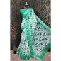 Generic Women's Cotton Linen Woven Design Saree With Unstitched Blouse 5.5Mtr (Green)