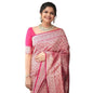 Generic Women's Silk Printed Saree With Unstitched Blouse 5.5Mtr (Pink)