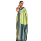 Generic Women's Silk Printed Saree With Unstitched Blouse 5.5Mtr (Sea Green)