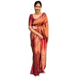 Generic Women's Silk Printed Saree With Unstitched Blouse 5.5Mtr (Maroon)