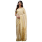 Generic Women's Silk Printed Saree With Unstitched Blouse 5.5Mtr (Cream)