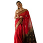 Generic Women's Cotton  Printed Saree With Unstitched Blouse 5.5Mtr (Red)