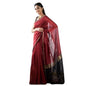 Generic Women's Cotton  Printed Saree With Unstitched Blouse 5.5Mtr (Red)