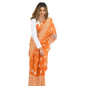 Generic Women's Silk Printed Saree With Unstitched Blouse 5.5Mtr (Orange)