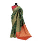 Generic Women's Banarasi Printed Saree With Unstitched Blouse 5.5Mtr (Green)
