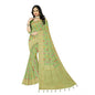 Generic Women's Banarasi Printed Saree With Unstitched Blouse 5.5Mtr (Green)