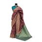Generic Women's Banarasi Printed Saree With Unstitched Blouse 5.5Mtr (Purple)
