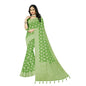 Generic Women's Cotton Printed Saree With Unstitched Blouse 5.5Mtr (Green)
