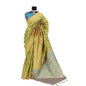 Generic Women's Banarasi Printed Saree With Unstitched Blouse 5.5Mtr (Mehendi Green)