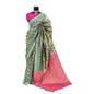Generic Women's Banarasi Printed Saree With Unstitched Blouse 5.5Mtr (Golden)