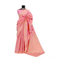 Generic Women's Banarasi Printed Saree With Unstitched Blouse 5.5Mtr (Pink)