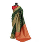 Generic Women's Banarasi Printed Saree With Unstitched Blouse 5.5Mtr (Green)