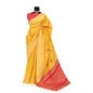 Generic Women's Banarasi Printed Saree With Unstitched Blouse 5.5Mtr (Yellow)