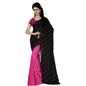 Generic Women's Faux Georgette Printed Saree With Unstitched Blouse 5.5Mtr (Pink)
