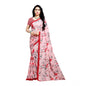 Generic Women's Georgette Printed Saree With Unstitched Blouse 5.5Mtr (Peach)