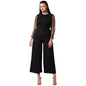 Generic Women's Polyester Embellished Long Sleeve Jumpsuit (Black)