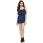 Generic Women's Denim Ruffled Shoulder Straps Jumpsuit (Blue)