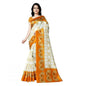 Generic Women's Georgette Printed Saree With Unstitched Blouse 5.5Mtr (Mustard)