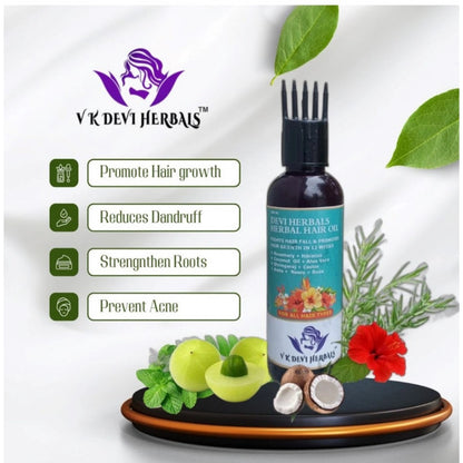 Generic Devi Herbels Rosemary Herbal 100 ML Hair Oil - Men's And Women's Hair Growth Oil