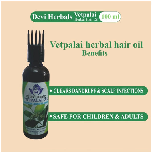 Generic Devi Herbal Vetpalai 100 ML Oil - Anti-Dandruff And Psoriasis Relief Oil