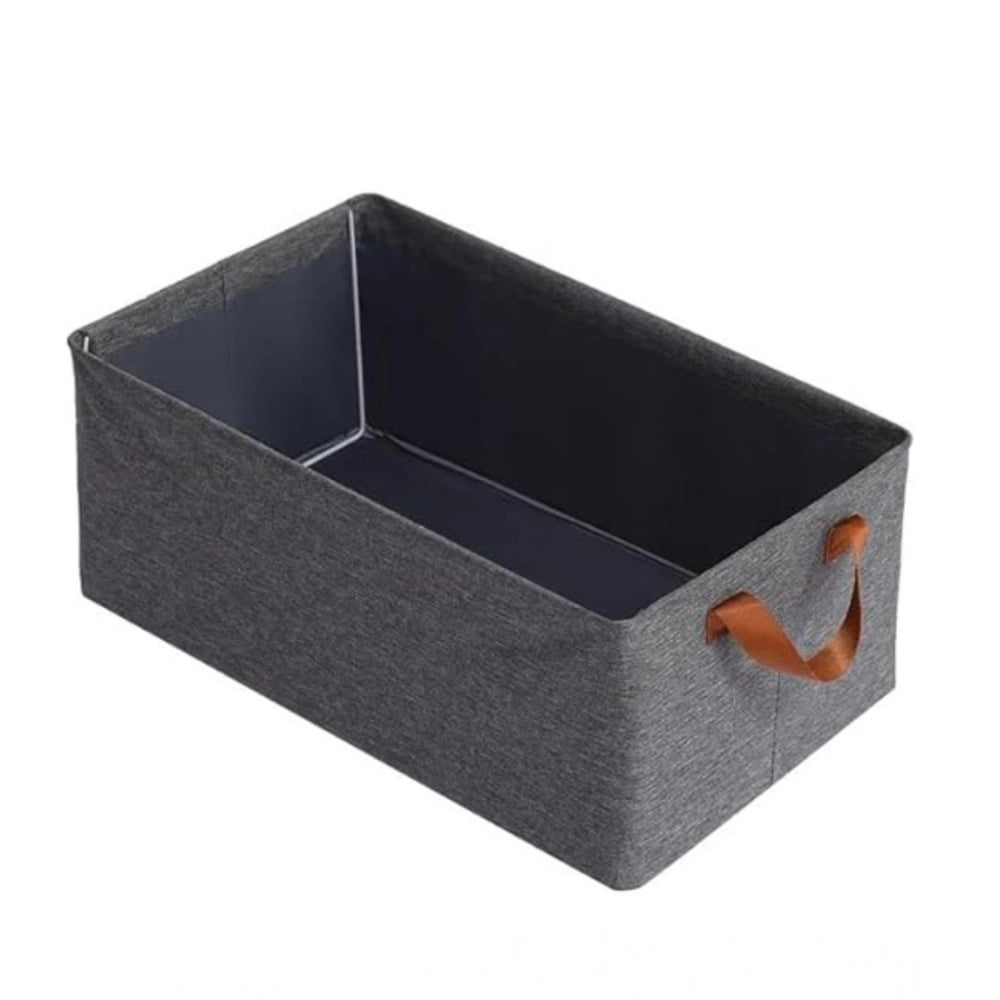 Generic Polypropylene The Foldable Cloth Organizer Box With Handle (Multicolor)