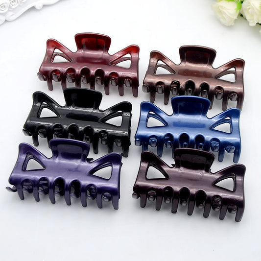 Vintage 7CM Wide Dark Plastic Hairpin