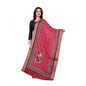 Generic Women's chanderi silk  Printed Dupatta (Red, Length: 2 Mtr)