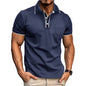 European And American Style Men's Clothing Short Sleeve Lapel Jacquard