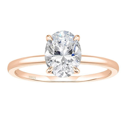 Cross-border European And American Entry Lux Zircon Sterling Silver Inlaid Simple Bracelet Women's Ring