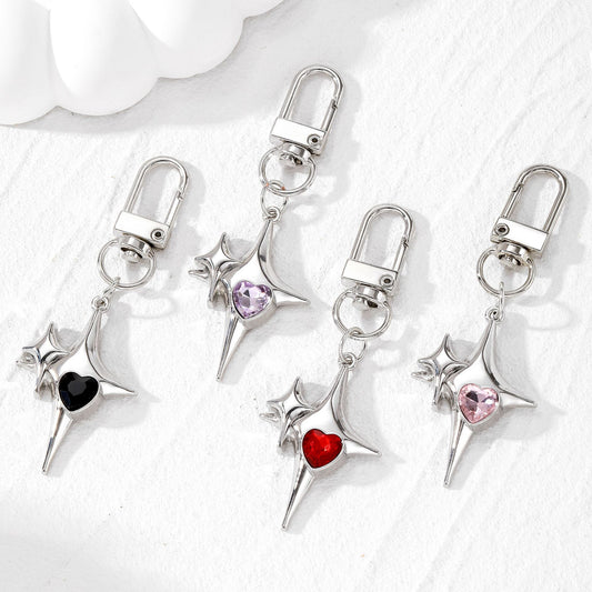 Alloy Plating Meteor Cross Key Ring Pendant