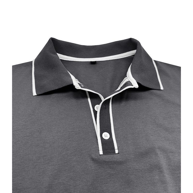 European And American Style Men's Clothing Short Sleeve Lapel Jacquard