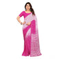 Generic Women's Georgette Printed Saree With Unstitched Blouse 5.5Mtr (Pink)