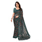 Generic Women's Georgette Printed Saree With Unstitched Blouse 5.5Mtr (Green)