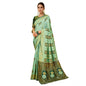 Generic Women's Silk Blend Woven Zari Work Saree With Unstitched Blouse 5.5Mtr (Mint Green)