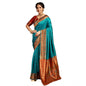 Generic Women's Silk Blend Zari Woven Saree With Unstitched Blouse 5.5Mtr (Rama)