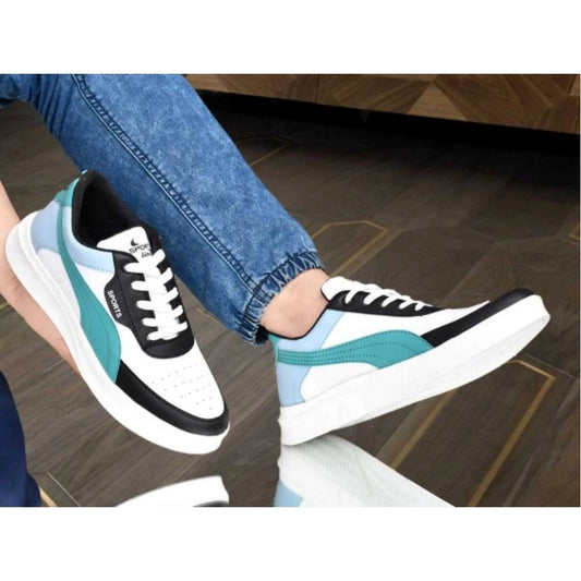 Generic Men's Casual Synthetic Lace-ups Casual Shoes (White)