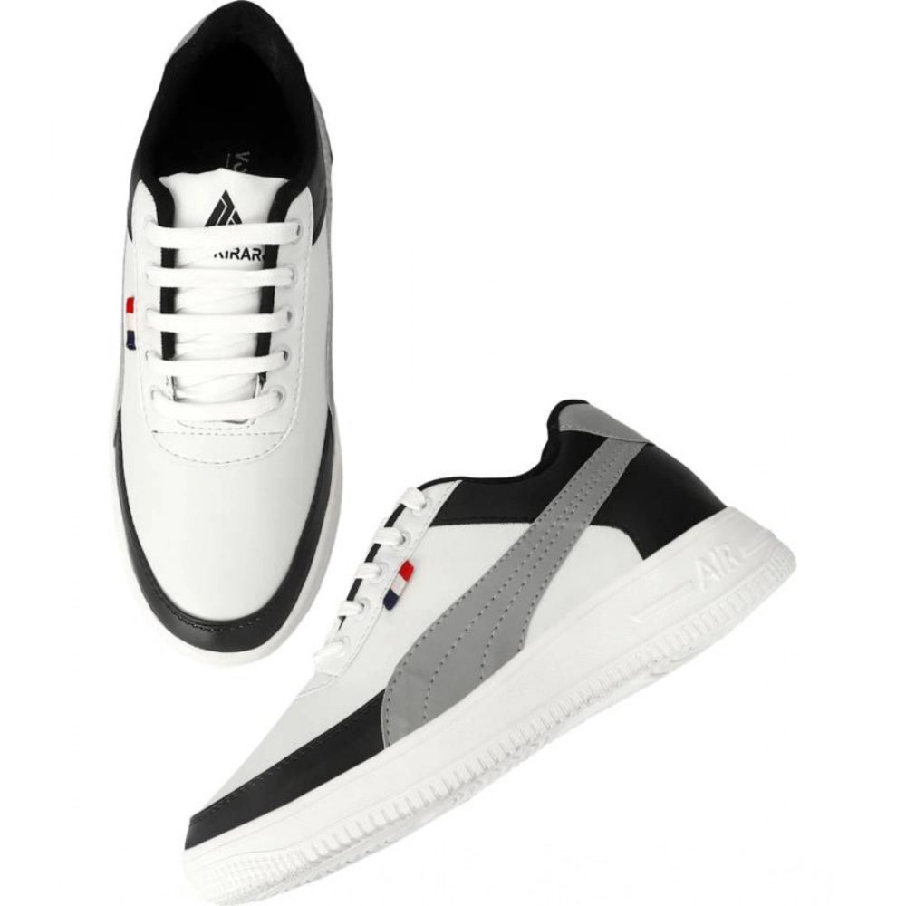 Generic Men's Casual Synthetic Lace-ups Casual Shoes (White)