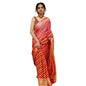 Generic Women's Soft Litchi Silk Jacquard Work Saree With Unstitched Blouse 5.5Mtr (Red)