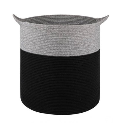 Generic Cotton 12x14 Inch- 1 Pcs Storage Basket For Clothes (Gray-Black)