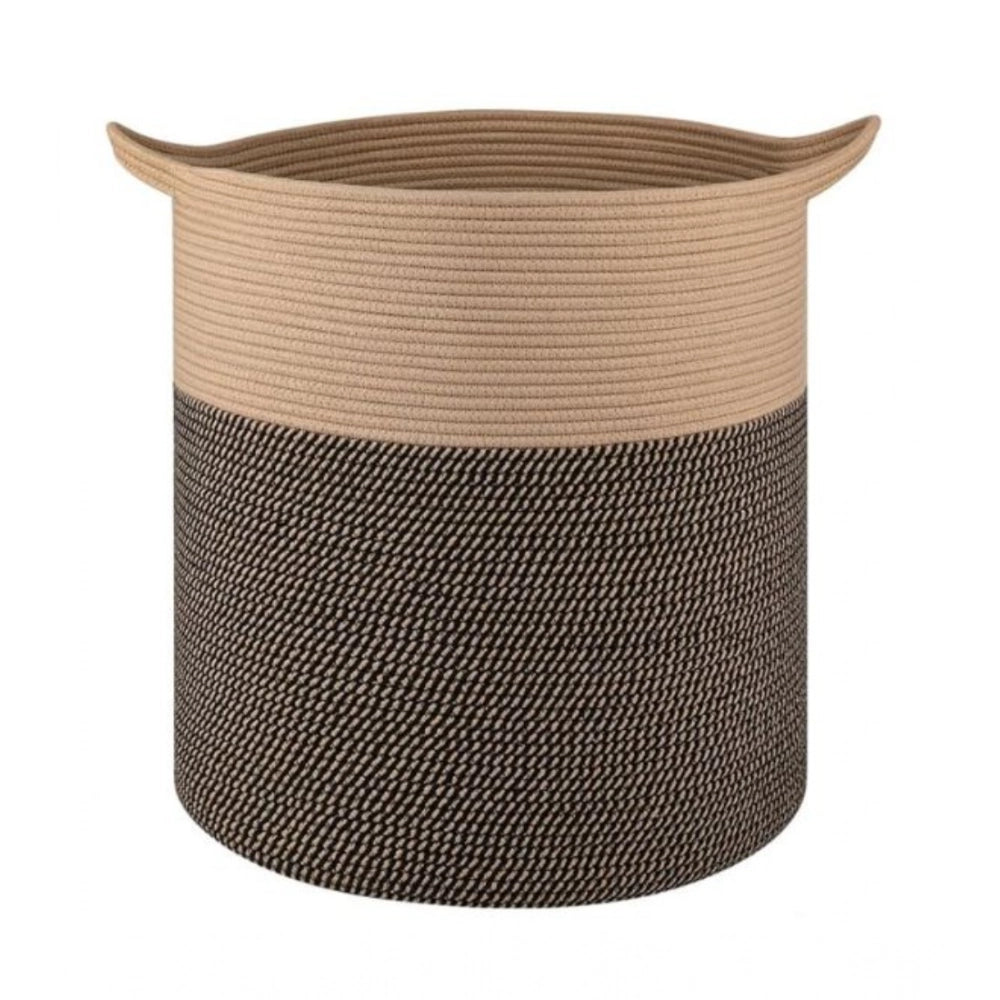 Generic Cotton 12x14 Inch -Storage Basket For Clothes (Dark Brown)