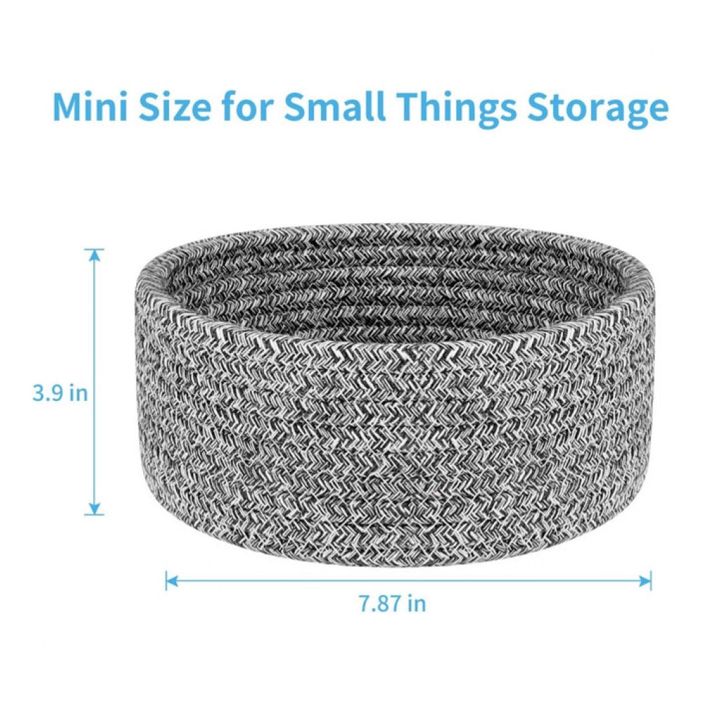 Generic Cotton 8x3 Inch Kidi Round 1 Pcs Bedside Organizer (Black)