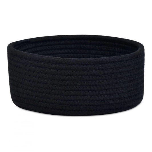 Generic Cotton 8x3 Inch Round 1 Pcs Bedside Organizer (Black)