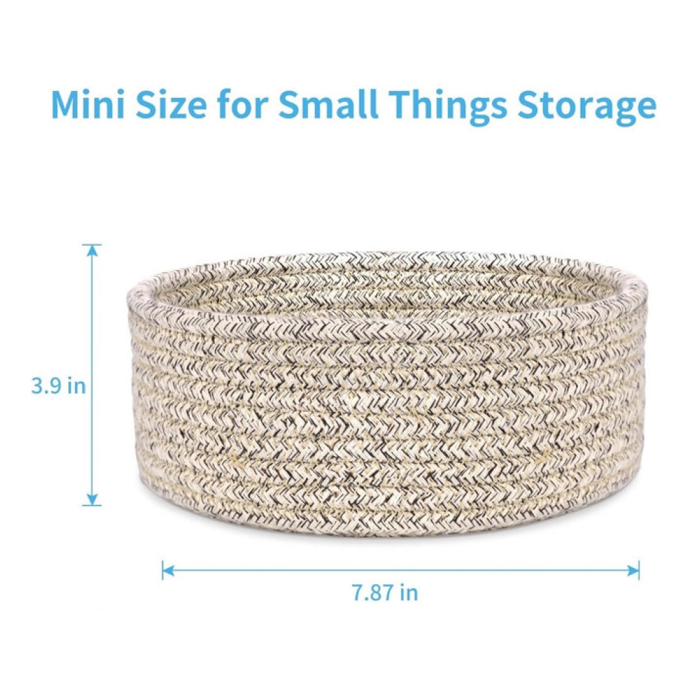 Generic Cotton 8x3 Inch Kidi Round 1 Pcs Bedside Organizer (Brown)